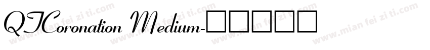 QTCoronation Medium字体转换